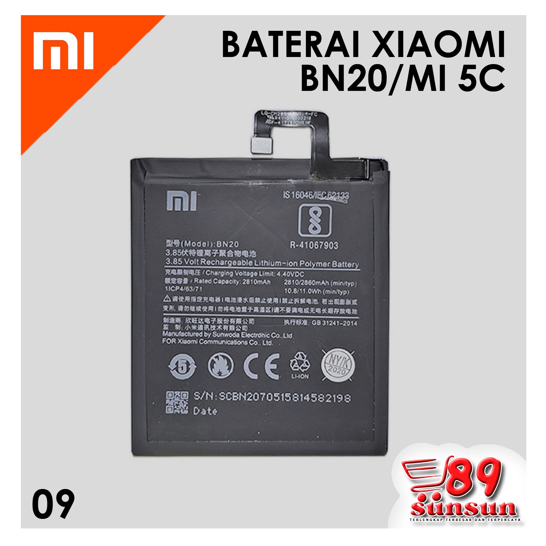 BATT XIAOMI BN20/MI 5C ORI 99%